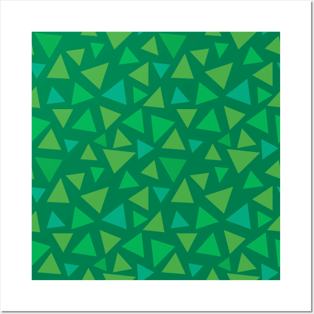 Grass Pattern - Green Summer Triangles Wall Art by DCLawrenceUK